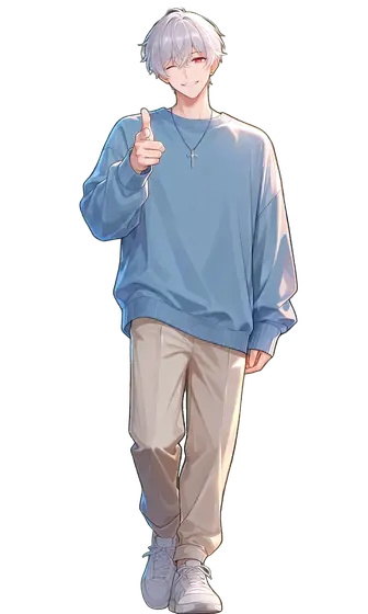 ナギ（指さしウインク）