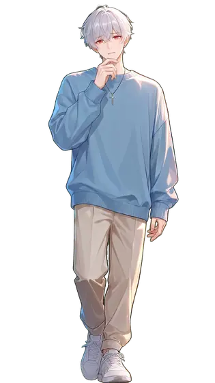 ナギ（考えこむ）